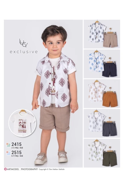 2-5 YEAR Boy SHORTS SET WITH SHIRT