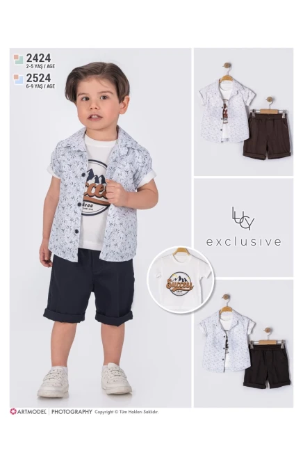 2-5 YEAR Boy SHORTS SET WITH SHIRT