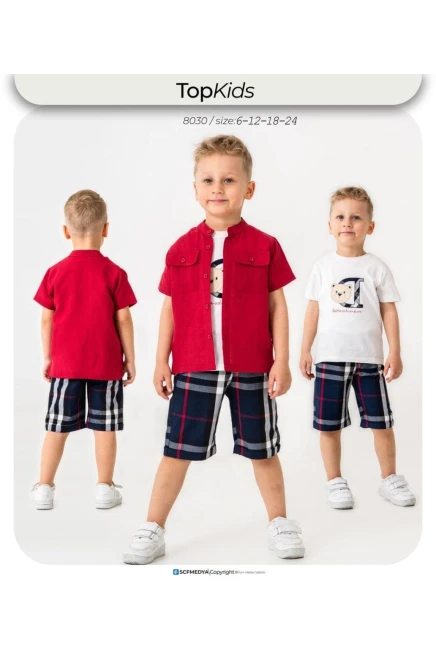 6-24 месяц мальчик Рубашка шорты костюм