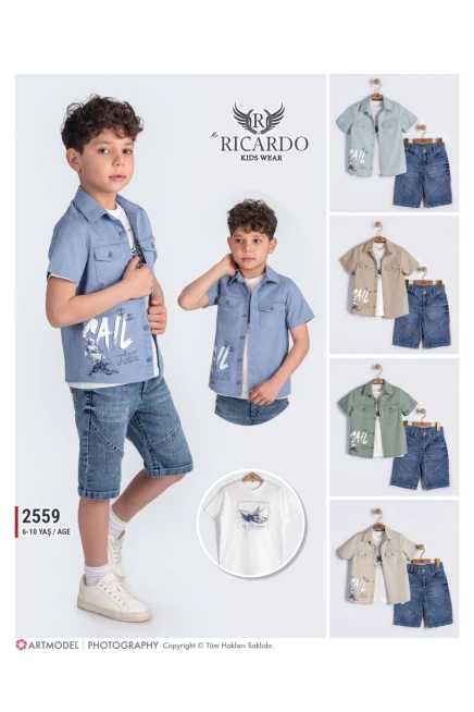 6-10 ГОДА мальчик Рубашка шорты костюм