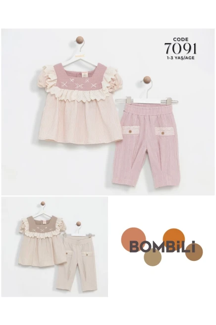 1-3 سنة فتاة بدله تيشرت مع شورت