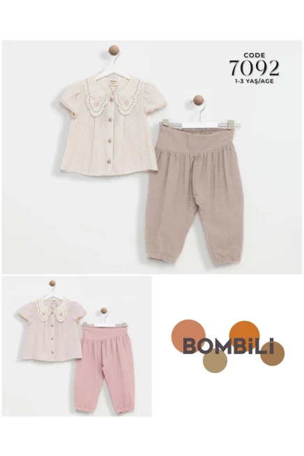 1-3 سنة فتاة بدله قميص مع سروال