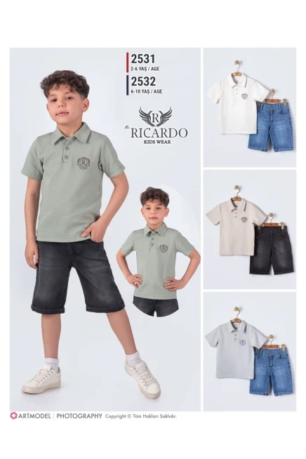 2-6 YEAR Boy SHORTS SET WITH T-SHIRT