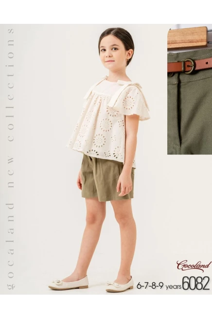 6-9 YEAR Girl SHORT SET WITH BLOUSE