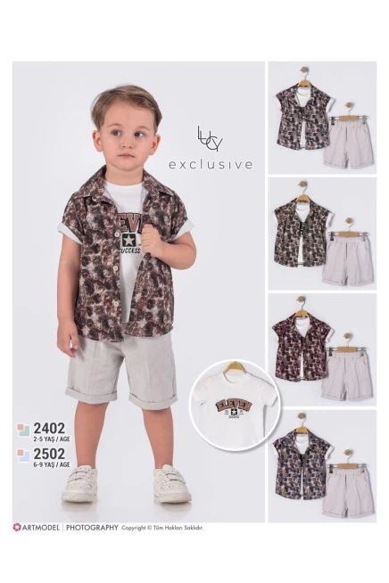 6-9 YEAR Boy SHORTS SET WITH SHIRT