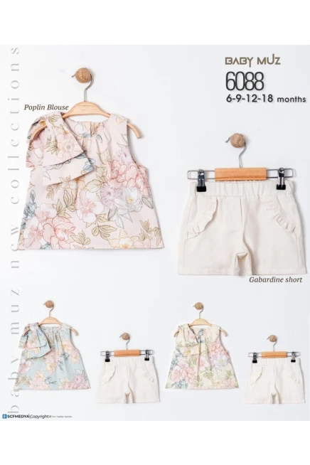 6-18 MONTH Girl SHORT SET WITH BLOUSE