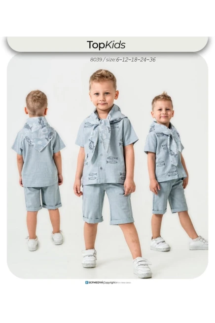 Gömlekli Şort Takım