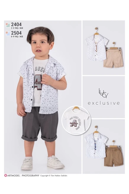 Gömlekli Tişörtlü Şort