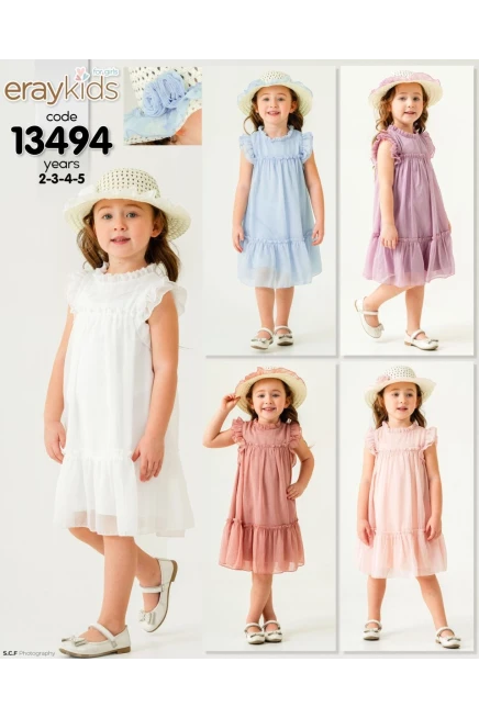 Şapkalı Şifon Elbise