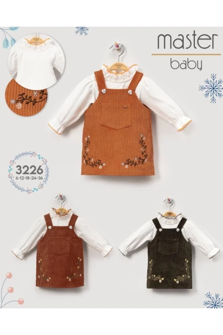 Bluzlu Fitilli Kadife Elbise