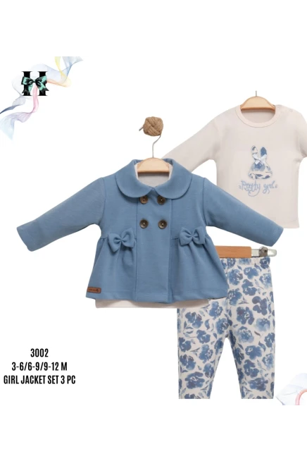 3-12 شهر فتاة بدله ستره مع سروال