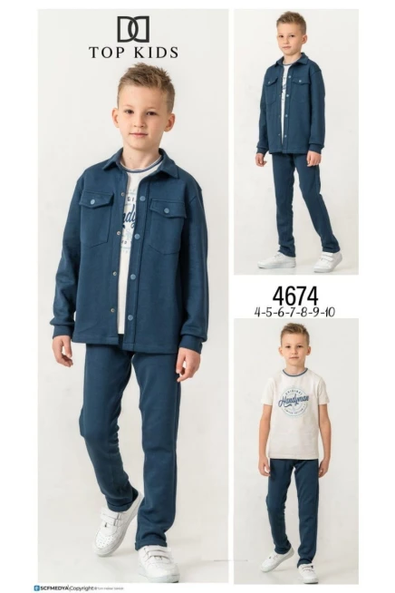 4-10 سنة صبي بدله ستره مع سروال