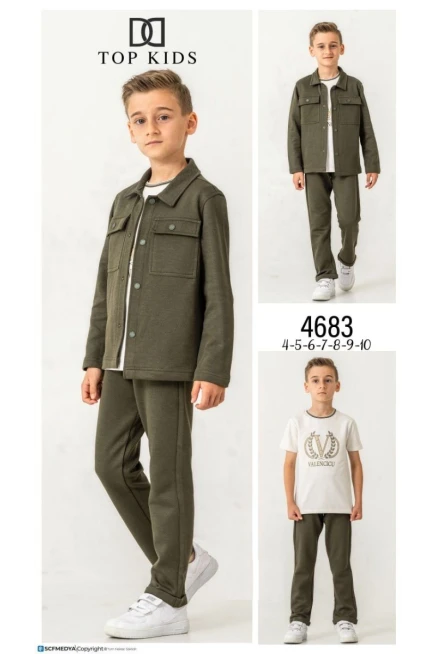 4-10 سنة صبي بدله ستره مع سروال