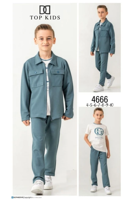 Ceketli Gömlekli Tişörtlü Pantolonlu Takım