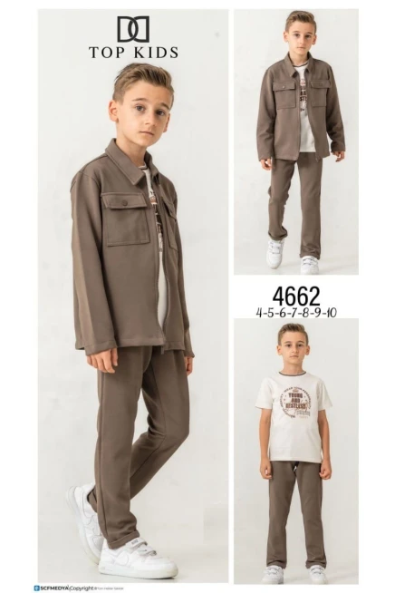 Ceketli Gömlekli Tişörtlü Pantolonlu Takım