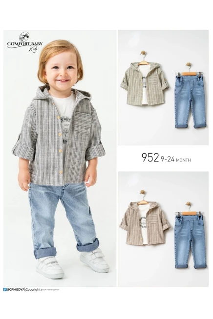 9-24 شهر صبي بدله قميص مع سروال