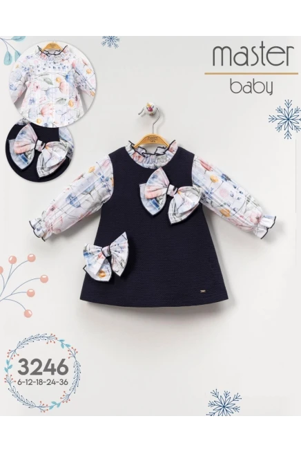 Fiyonklu Renkli Bluzlu Elbise