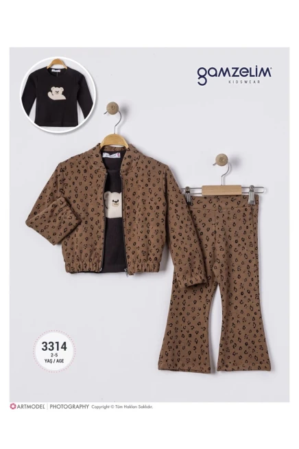 2-5 سنة فتاة ستره كارديجان مع سروال