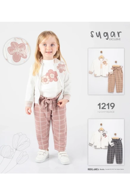 1-4 ГОДА девочка Кардиган брюки костюм