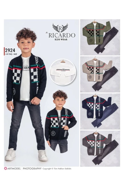 4-8 سنة صبي ستره كارديجان مع سروال