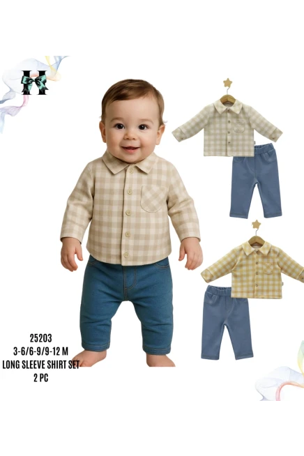 3-12 месяц мальчик Рубашка брюки костюм