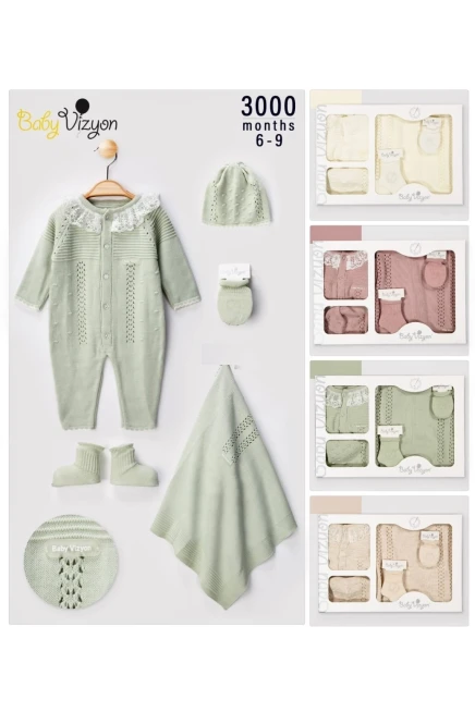 Triko 5`Li Battaniyeli Bebe Set