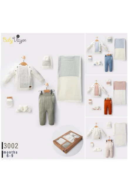 Triko 6`Lı Battaniyeli Bebe Set