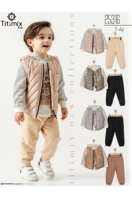 1-4 ГОДА мальчик  спортивный комплект с жилеткой