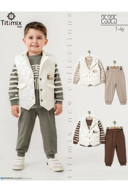 1-4 ГОДА мальчик  спортивный комплект с жилеткой
