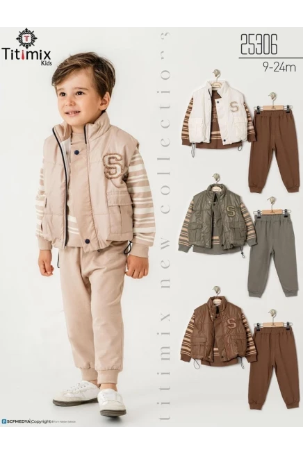 9-24 месяц мальчик  спортивный комплект с жилеткой