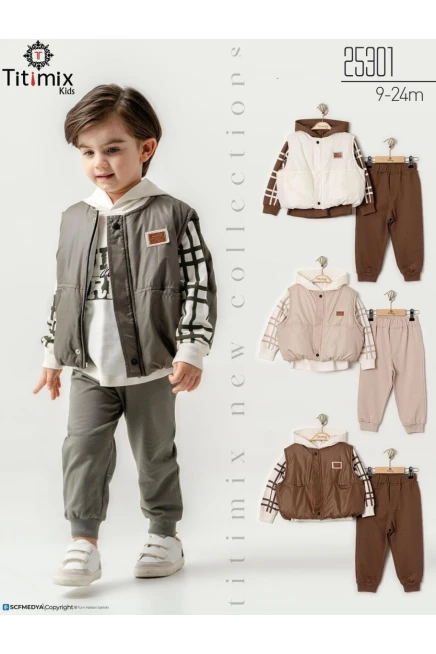 9-24 месяц мальчик  спортивный комплект с жилеткой