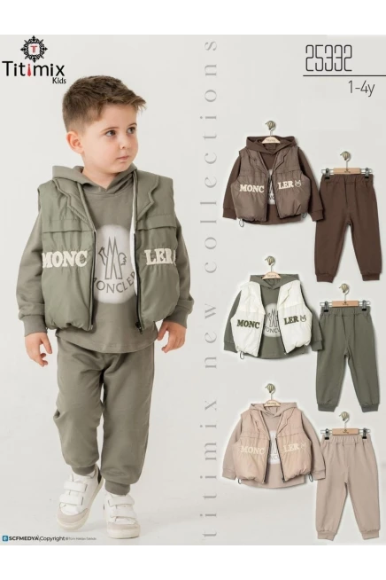 1-4 ГОДА мальчик  спортивный комплект с жилеткой