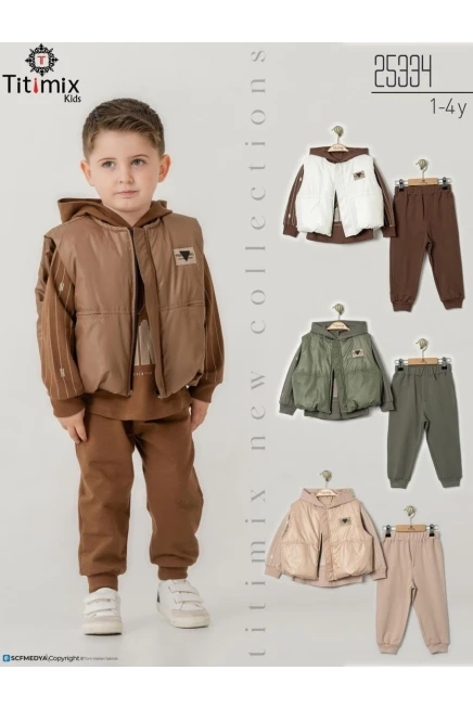 1-4 ГОДА мальчик  спортивный комплект с жилеткой