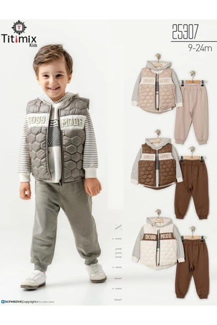 9-24 месяц мальчик  спортивный комплект с жилеткой