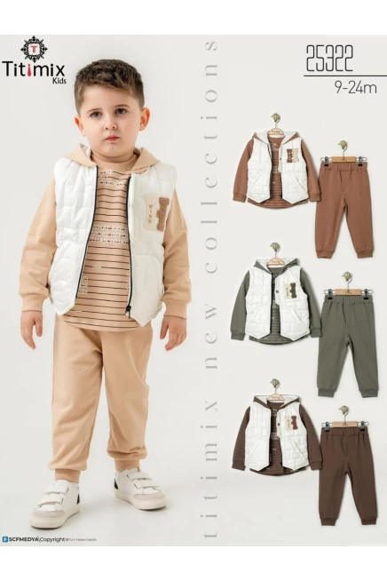 9-24 месяц мальчик  спортивный комплект с жилеткой