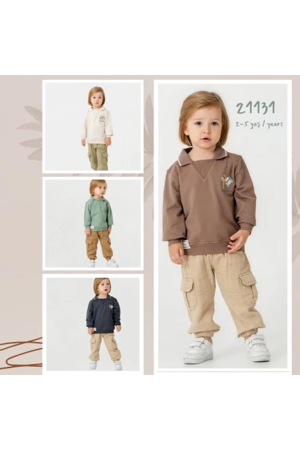 2-5 سنة صبي بدله تيشرت مع سروال