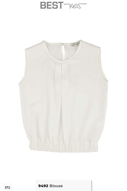 Önü Pileli Kolsuz Bluz