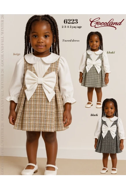 Bluzlu Kareli Elbise