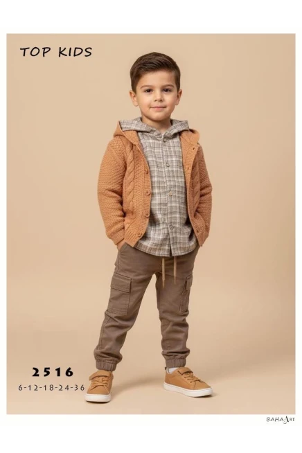 6-36 شهر صبي ستره كارديجان مع سروال