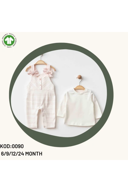 Bluzlu Çizgili Salopet Takım