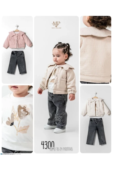 9-24 شهر فتاة بدله ستره مع سروال