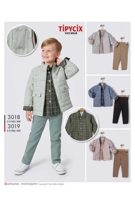 2-5 سنة صبي بدله ستره مع سروال