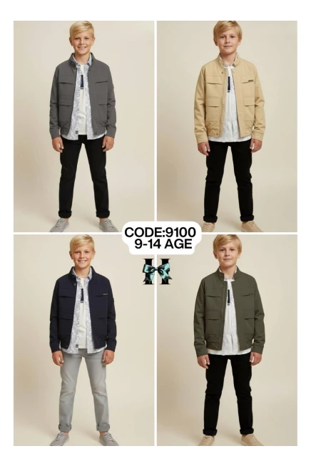 9-14 سنة صبي بدله ستره مع سروال