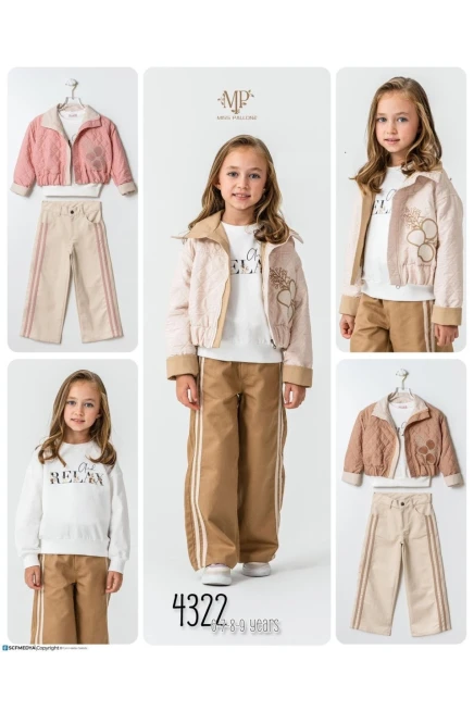 6-9 سنة فتاة بدله ستره مع سروال