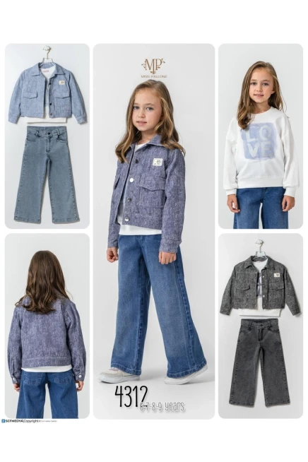 6-9 سنة فتاة بدله جيله مع سروال