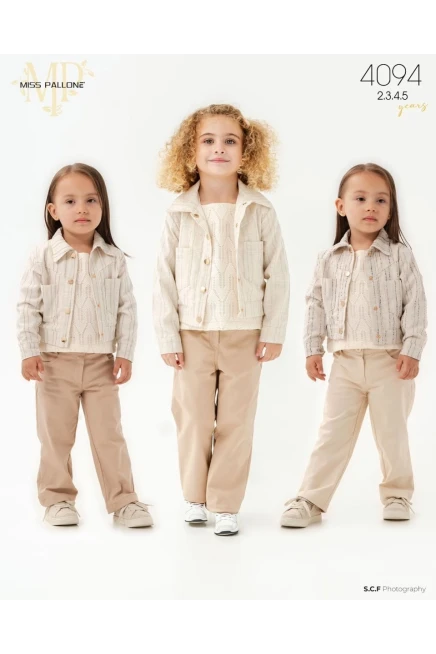 2-5 سنة فتاة بدله ستره مع سروال