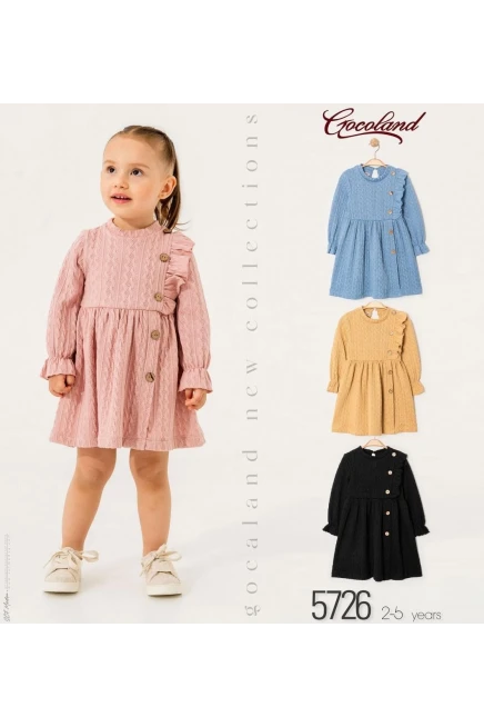 2-5 سنة فتاة فستان تريكو