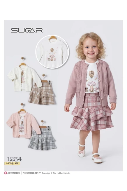 1-4 ГОДА девочка Кардиган юбка костюм