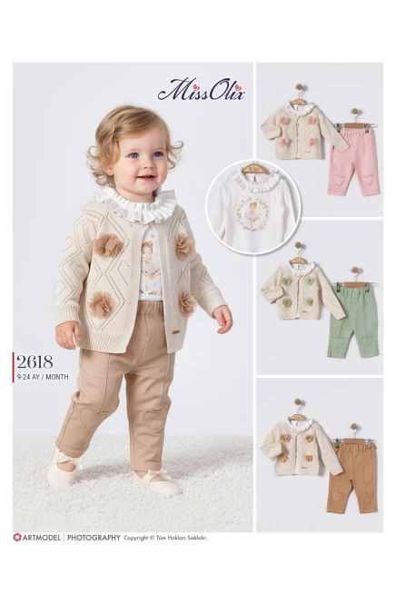 Hırkalı Bluzlu Pantolonlu Takım