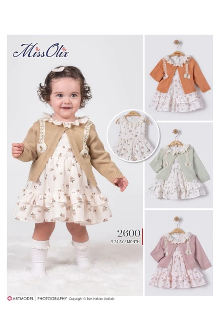 9-24 شهر فتاة فستان كارديجان